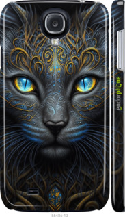3D пластиковый матовый чехол Кошка для Samsung Galaxy S4 i9500 - 5548m-13 изображение 