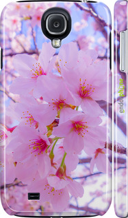 3D пластиковий глянцевий чехол Сакура для Samsung Galaxy S4 i9500 - 6029c-13 изображение 