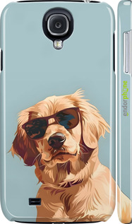 3D пластиковый глянцевый чехол Пес в очках для Samsung Galaxy S4 i9500 - 6381c-13 изображение 