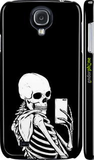 3D пластиковый глянцевый чехол Скелет делает Selfie для Samsung Galaxy S4 i9500 - 6535c-13 изображение 