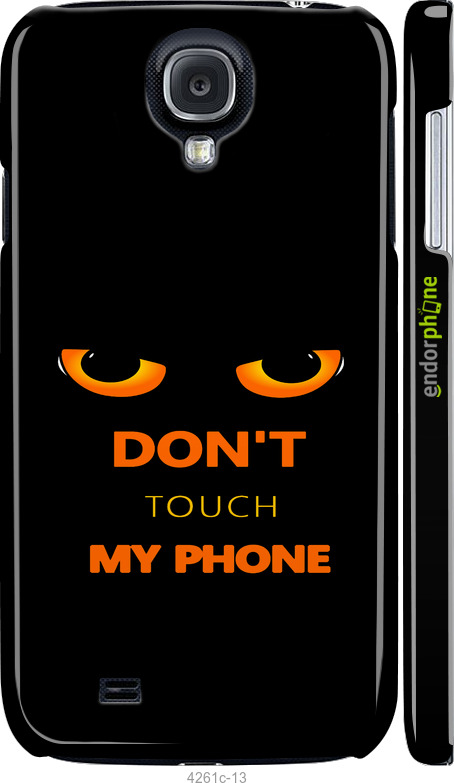 3D пластиковый матовый чехол Don't touch the phone для Samsung Galaxy S4 i9500 - 4261m-13 изображение 