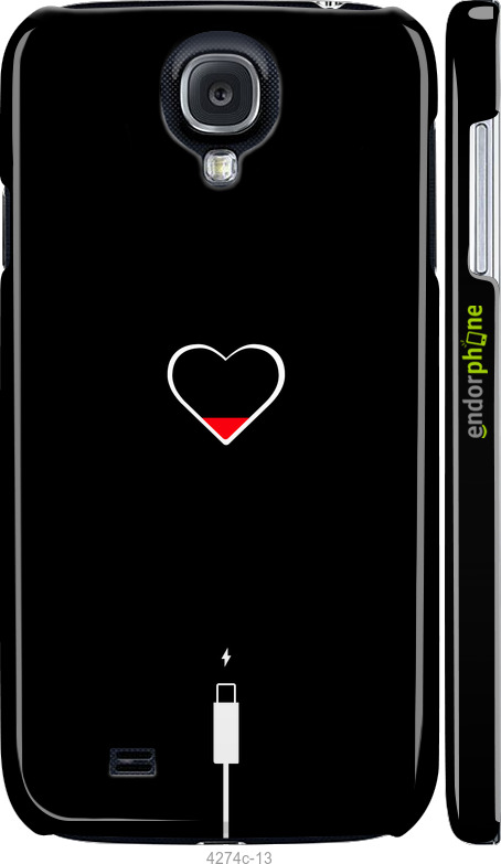 3D пластиковый глянцевый чехол Подзарядка сердца для Samsung Galaxy S4 i9500 - 4274c-13 изображение 
