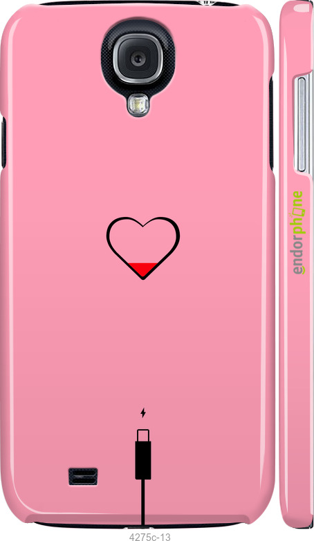 3D пластиковый глянцевый чехол Подзарядка сердца1 для Samsung Galaxy S4 i9500 - 4275c-13 изображение 