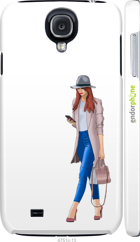 3D пластиковый глянцевый чехол Девушка 1 для Samsung Galaxy S4 i9500 - 4751c-13 изображение 