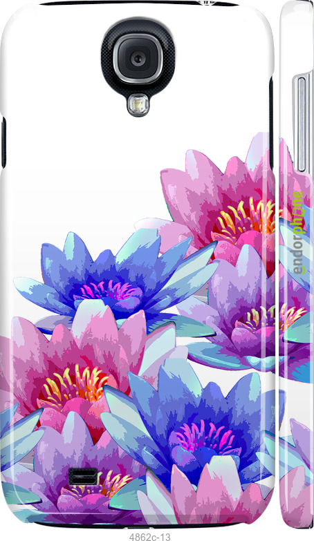 3D пластиковый матовый чехол Лотос для Samsung Galaxy S4 i9500 - 4862m-13 изображение 