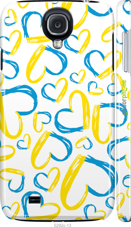 3D пластиковый глянцевый чехол Сердца UA для Samsung Galaxy S4 i9500 - 5292c-13 изображение 