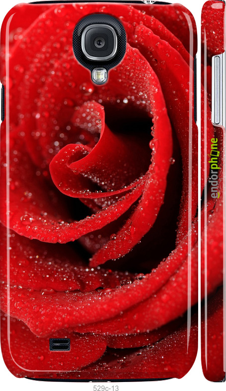 3D пластиковый глянцевый чехол Красная роза для Samsung Galaxy S4 i9500 - 529c-13 изображение 