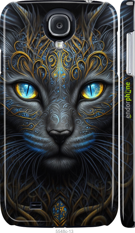3D пластиковый матовый чехол Кошка для Samsung Galaxy S4 i9500 - 5548m-13 изображение 