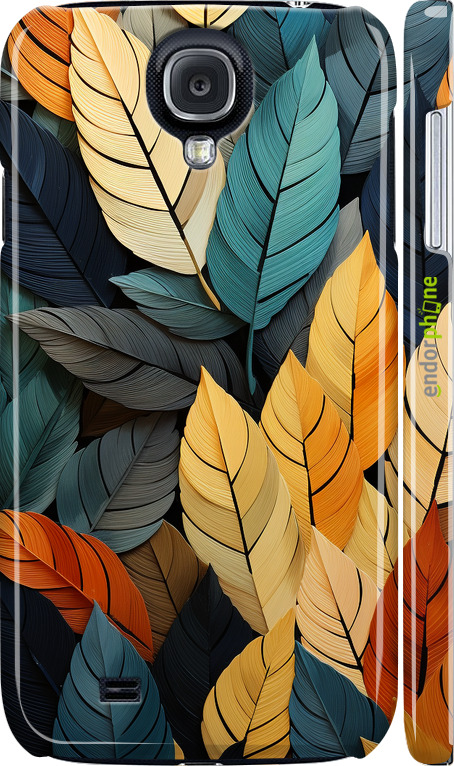 3D пластиковый глянцевый чехол Кольорове листя для Samsung Galaxy S4 i9500 - 5644c-13 изображение 