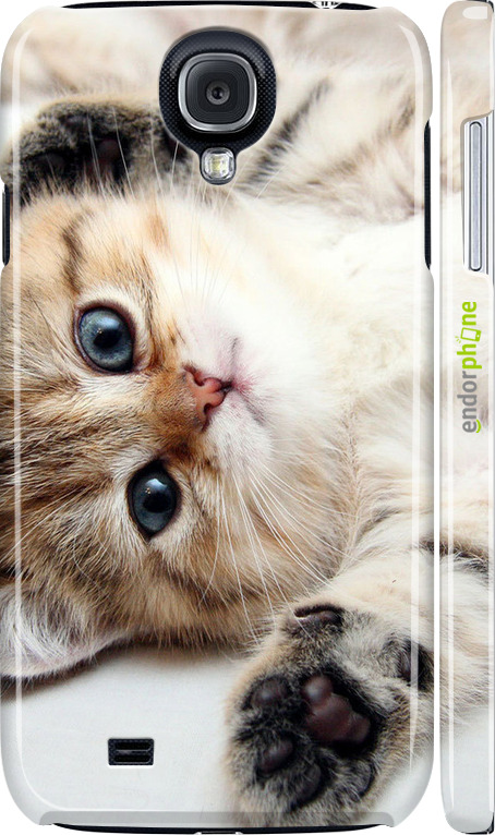 3D пластиковий матовий чехол Котик для Samsung Galaxy S4 i9500 - 6024m-13 изображение 