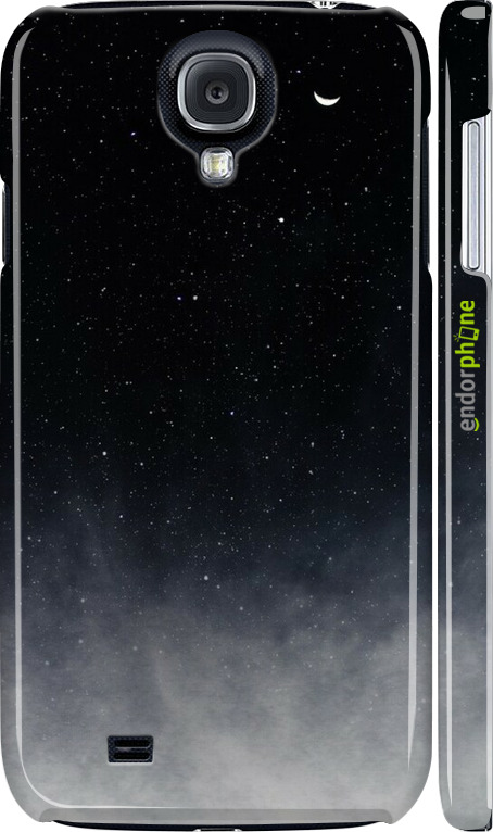 3D пластиковий матовий чехол Голубые облака, Голубая луна для Samsung Galaxy S4 i9500 - 6396m-13 изображение 