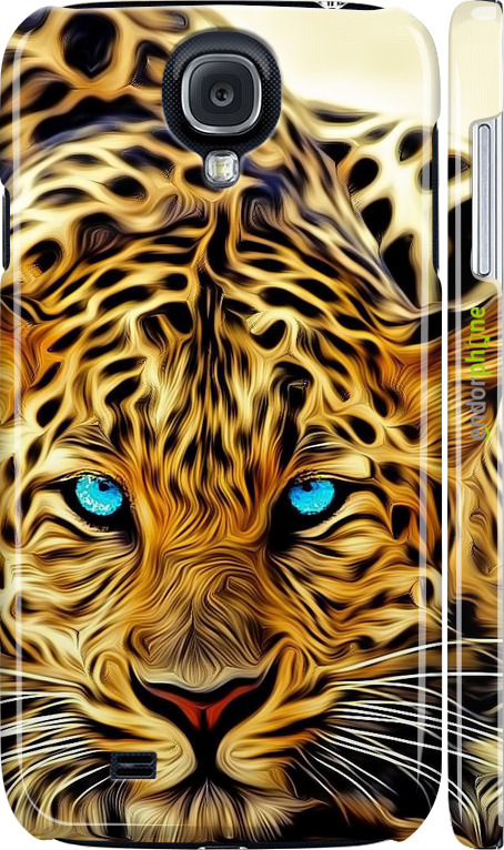 3D пластиковый глянцевый чехол Леопард для Samsung Galaxy S4 i9500 - 6611c-13 изображение 