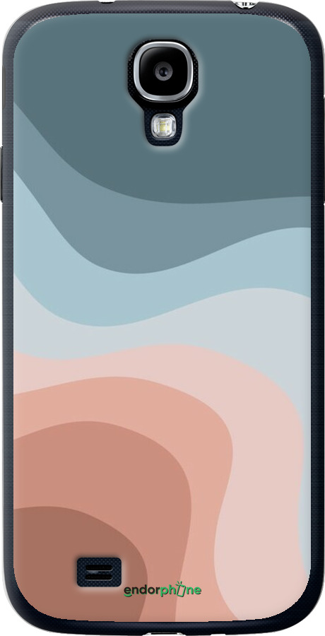 2D пластиковий чехол З синіми та рожевими хвилями в стилі ретро для Samsung Galaxy S4 i9500 - 6532t-13 изображение 