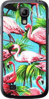 Силиконовый чехол Tropical background для Samsung Galaxy S4 mini - 4016u-32 изображение 