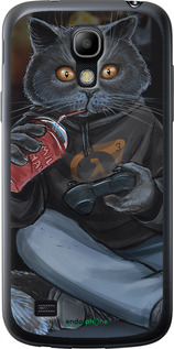 Силіконовий чехол gamer cat для Samsung Galaxy S4 mini - 4140u-32 изображение 