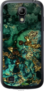 Силиконовый чехол Мрамор золото богатство для Samsung Galaxy S4 mini - 5419u-32 изображение 