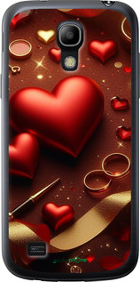 Силіконовий чехол Сердечки v3 для Samsung Galaxy S4 mini - 5833u-32 изображение 