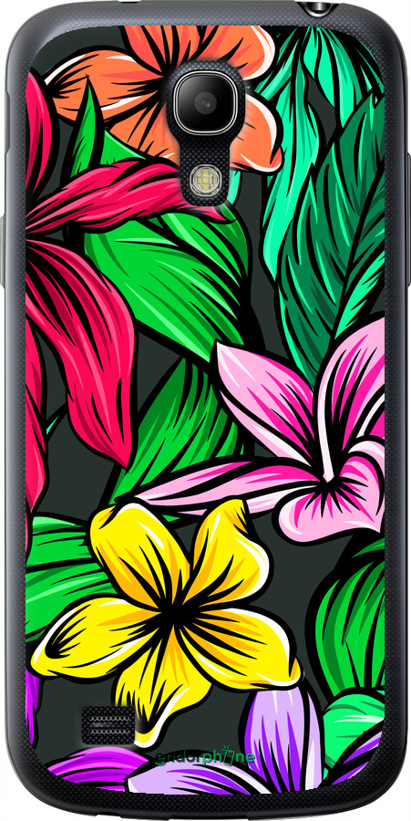 Силіконовий чехол Тропічні квіти 1 для Samsung Galaxy S4 mini - 4753u-32 изображение 