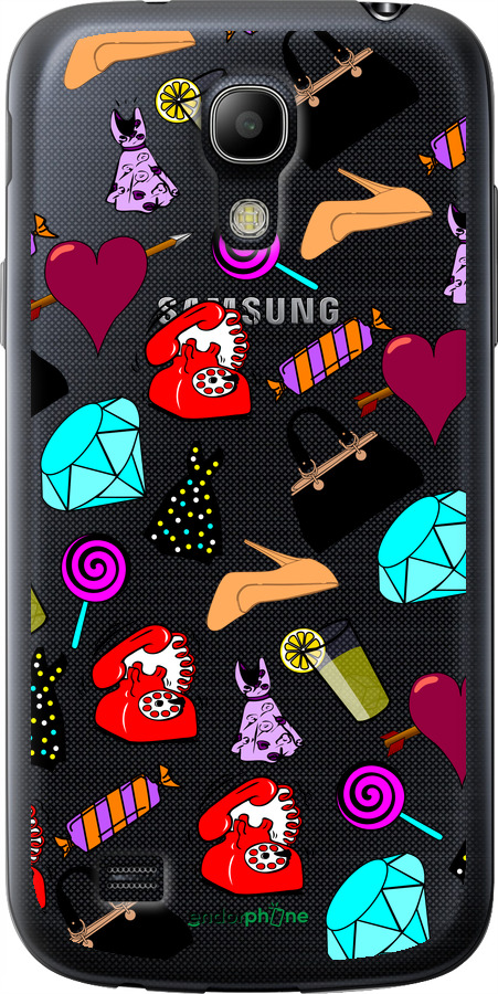 Силіконовий чехол stickers для Samsung Galaxy S4 mini - 4757u-32 изображение 