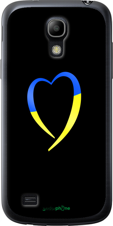 Силіконовий чехол Жовто-блакитне серце для Samsung Galaxy S4 mini - 885u-32 изображение 