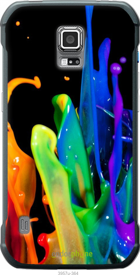 Силіконовий чехол Бризки фарби для Samsung Galaxy S5 Active G870 - 3957u-364 изображение 