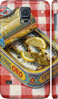 3D пластиковий матовий чехол Vintage Sardine Tin Phone для Samsung Galaxy S5 Duos SM G900FD - 6772m-62 изображение 