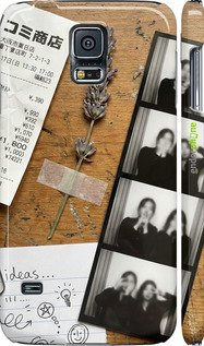 3D пластиковий матовий чехол Aesthetic Scrapbook Collage для Samsung Galaxy S5 Duos SM G900FD - 6773m-62 изображение 