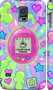 3D пластиковый глянцевый чехол Y2K Aesthetic Retro Pet: Годуй мене кавою для Samsung Galaxy S5 g900h - 6784c-24 изображение 