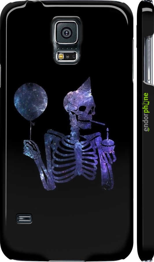 3D пластиковий глянцевий чехол Скелетне мистецтво для Samsung Galaxy S5 Duos SM G900FD - 6536c-62 изображение 