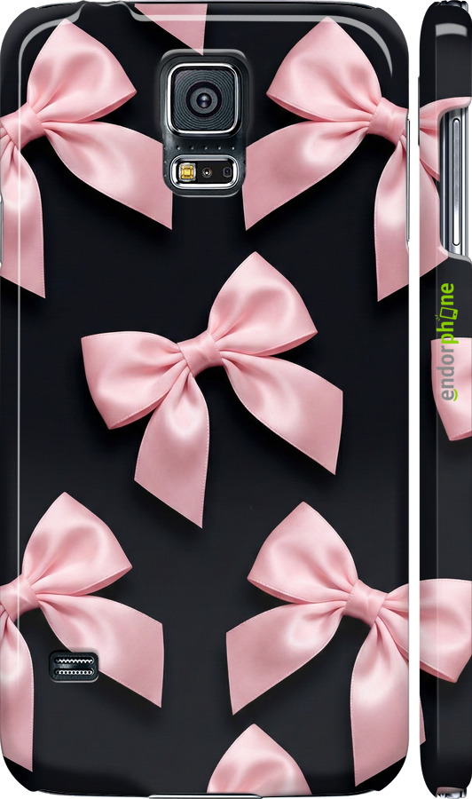 3D пластиковий матовий чехол Coquette Ribbons Dark Coquette для Samsung Galaxy S5 Duos SM G900FD - 6767m-62 изображение 