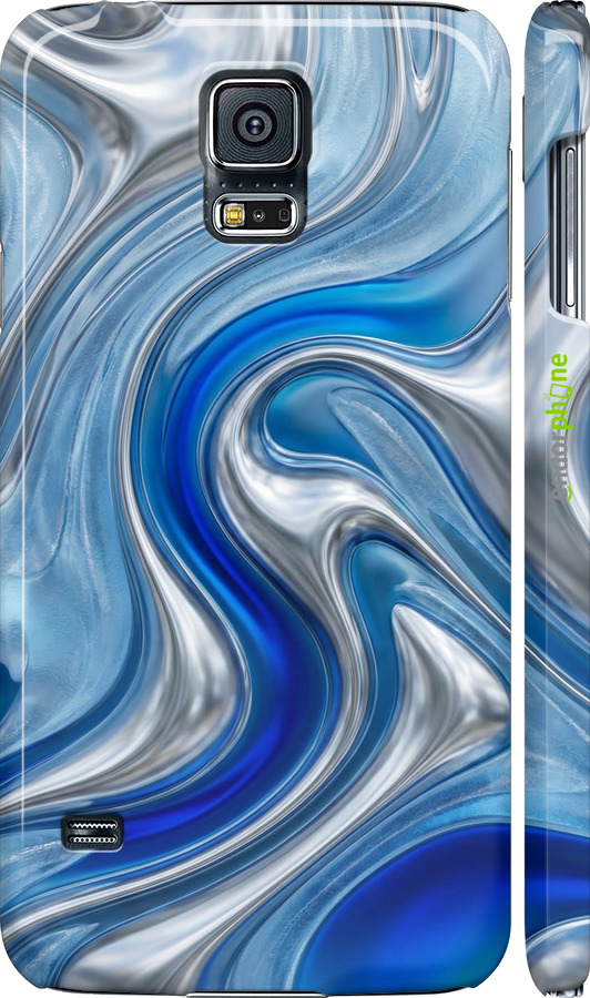 3D пластиковий матовий чехол Liquid Chrome для Samsung Galaxy S5 Duos SM G900FD - 6781m-62 изображение 