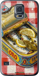 2D пластиковий чехол Vintage Sardine Tin Phone для Samsung Galaxy S5 Duos SM G900FD - 6772t-62 изображение 