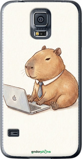 2D пластиковый чехол 'Funny Capybara CEO Working' для Samsung Galaxy S5 Duos SM G900FD изображение 4