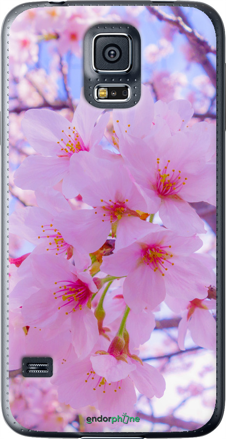 2D пластиковий чехол Сакура для Samsung Galaxy S5 g900h - 6029t-24 изображение 