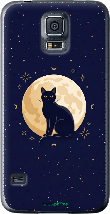 2D пластиковый чехол Cute Cat Celestial/Witchy для Samsung Galaxy S5 Duos SM G900FD - 6787t-62 изображение 