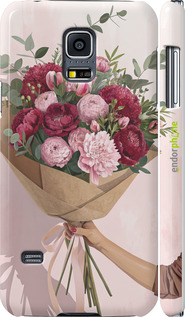 3D пластиковий глянцевий чехол Півонії 1 для Samsung Galaxy S5 mini G800H - 6705c-44 изображение 
