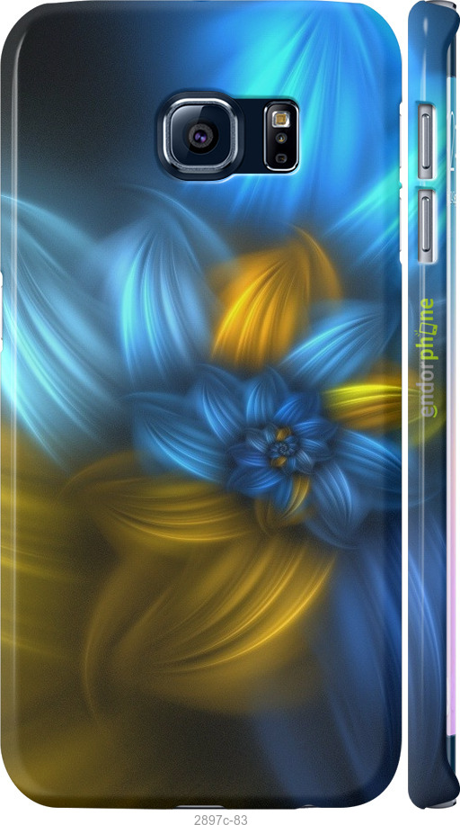 

3D пластиковий матовий чохол "Візерунок 46" для Samsung Galaxy S6 Edge G925F, Синій