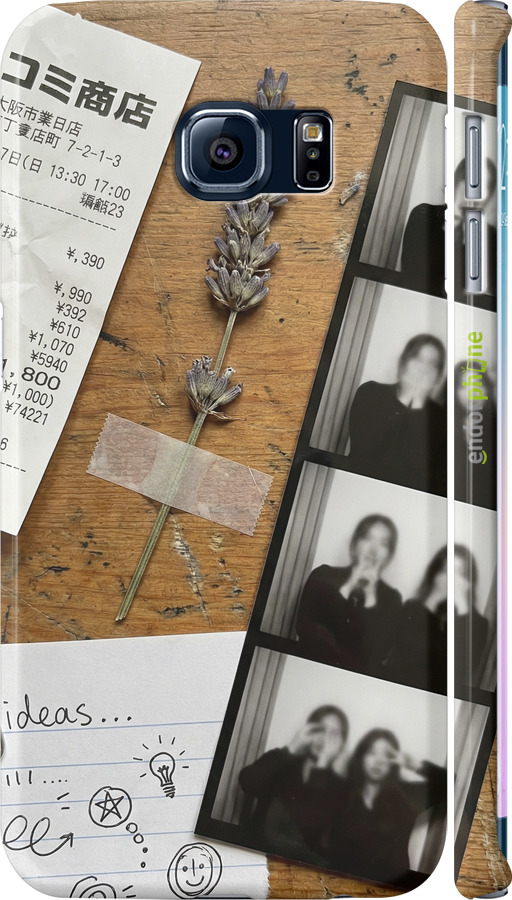 3D пластиковый матовый чехол Aesthetic Scrapbook Collage для Samsung Galaxy S6 Edge G925F - 6773m-83 изображение 