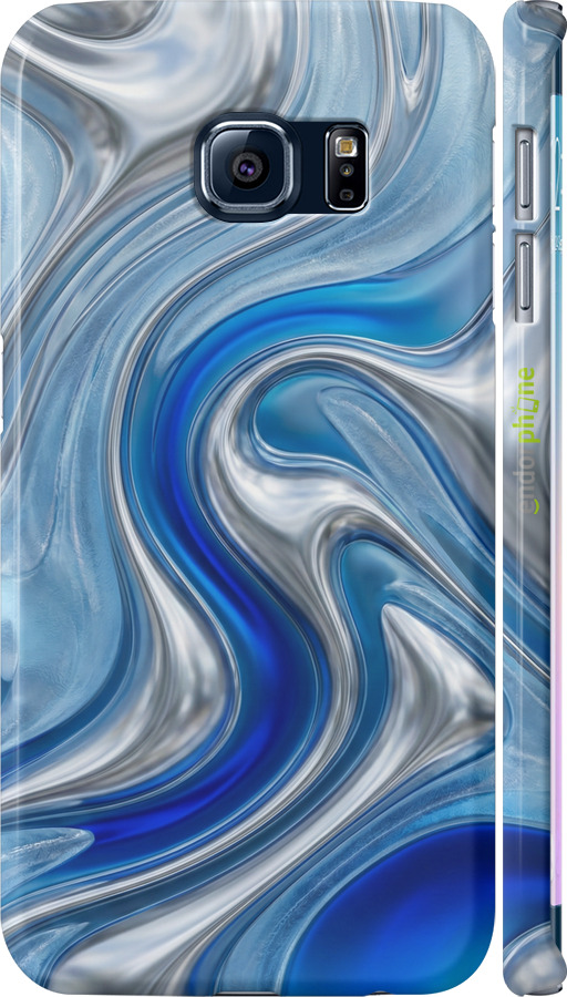3D пластиковый матовый чехол Liquid Chrome для Samsung Galaxy S6 Edge G925F - 6781m-83 изображение 