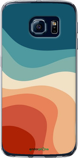 Силиконовый чехол В стиле ретро с волнами для Samsung Galaxy S6 Edge G925F - 6531u-83 изображение 