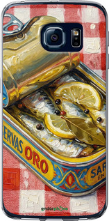 Силіконовий чехол Vintage Sardine Tin Phone для Samsung Galaxy S6 Edge G925F - 6772u-83 изображение 