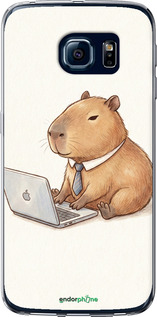 Силіконовий чехол Funny Capybara CEO Working для Samsung Galaxy S6 Edge G925F - 6777u-83 изображение 
