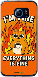 2D пластиковый чехол 'Funny Cat' для Samsung Galaxy S6 Edge G925F изображение 15