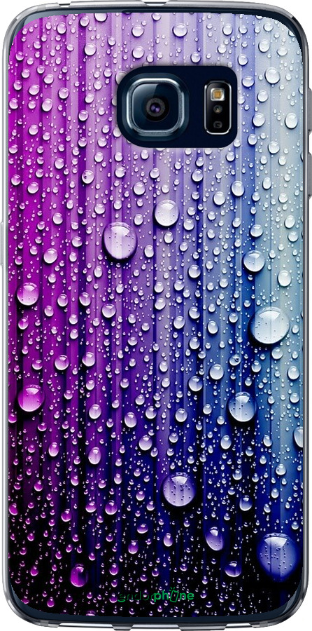 

2D пластиковий чохол "Краплини води" для Samsung Galaxy S6 Edge G925F, Синій