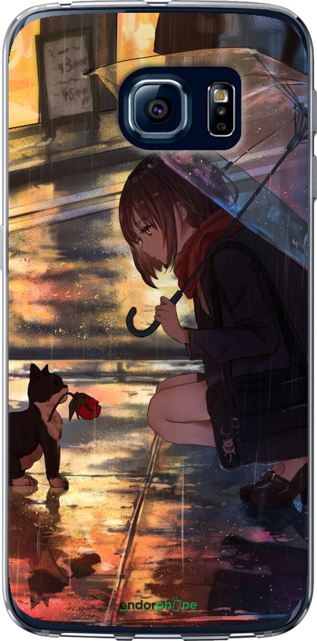 Силиконовый чехол Anime для Samsung Galaxy S6 Edge G925F - 6609u-83 изображение 