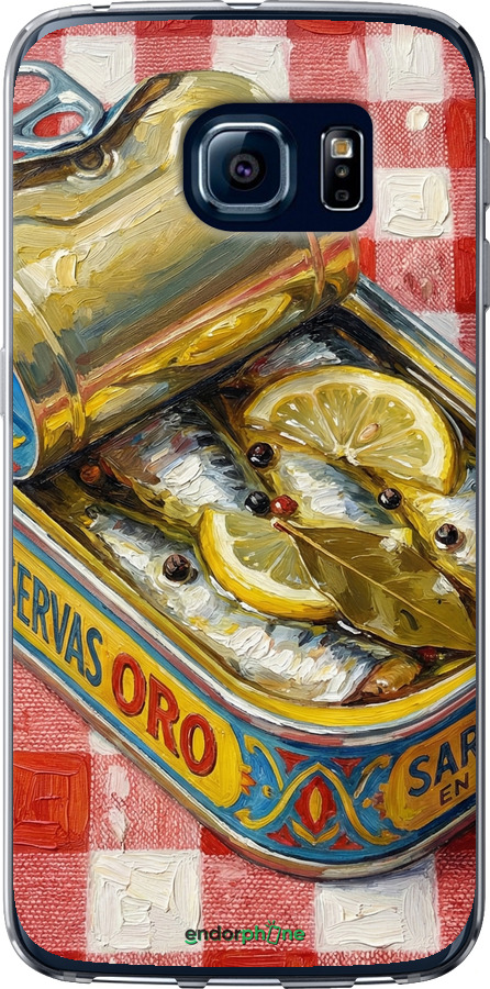 Силіконовий чехол Vintage Sardine Tin Phone для Samsung Galaxy S6 Edge G925F - 6772u-83 изображение 