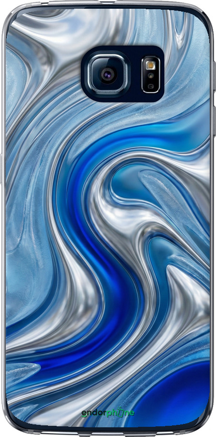 2D пластиковый чехол Liquid Chrome для Samsung Galaxy S6 Edge G925F - 6781t-83 изображение 