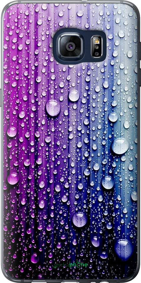 

Силіконовий чохол "Краплини води" для Samsung Galaxy S6 Edge Plus G928, Синій