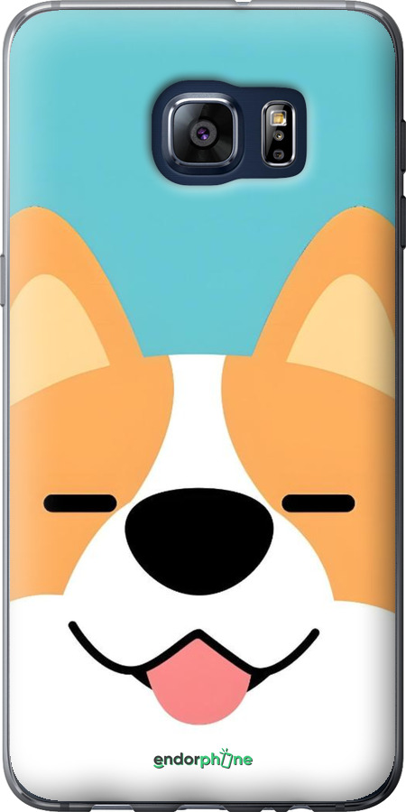 Силіконовий чехол Корги для Samsung Galaxy S6 Edge Plus G928 - 6280u-189 изображение 