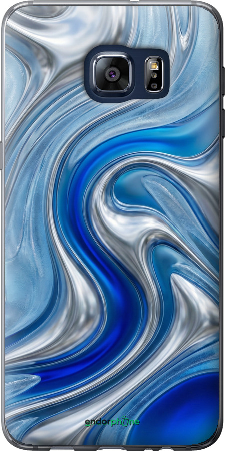 Силиконовый чехол Liquid Chrome для Samsung Galaxy S6 Edge Plus G928 - 6781u-189 изображение 